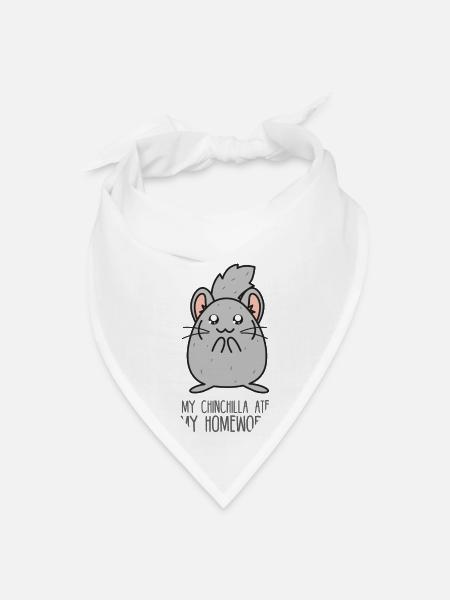My Chinchilla Ate My Homework - Bandana - white - Front