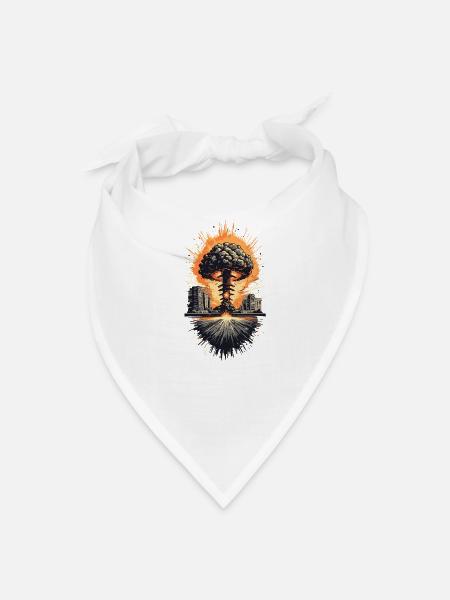 Urban Nuclear Mushroom Cloud - Bandana - white - Front