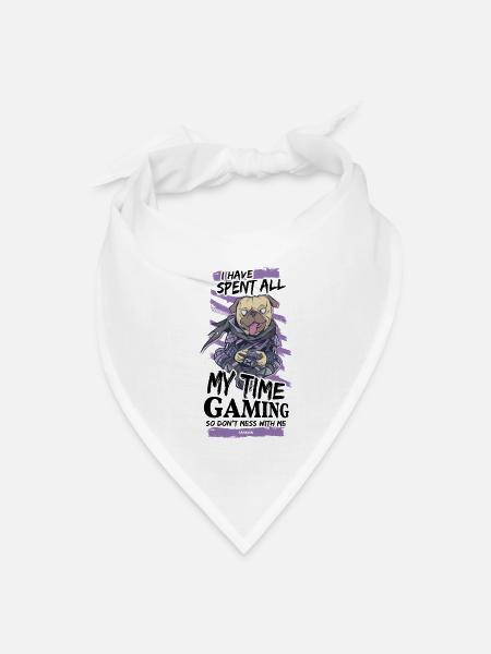 Game nerd game console gaming gamble gamepad - Bandana - white - Front