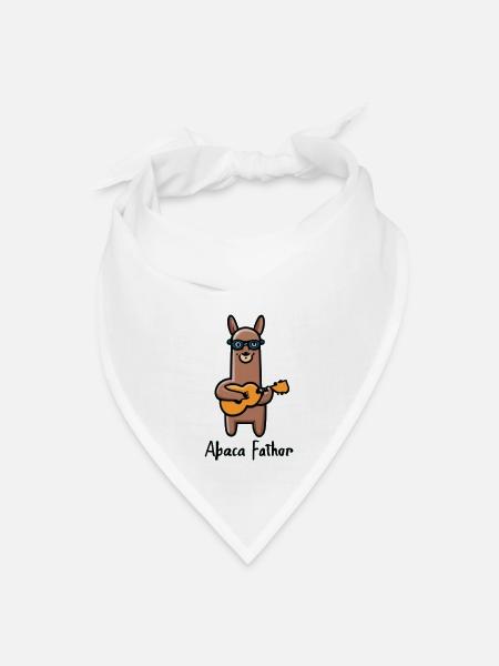 ALPACA FATHER character - Bandana - white - Front