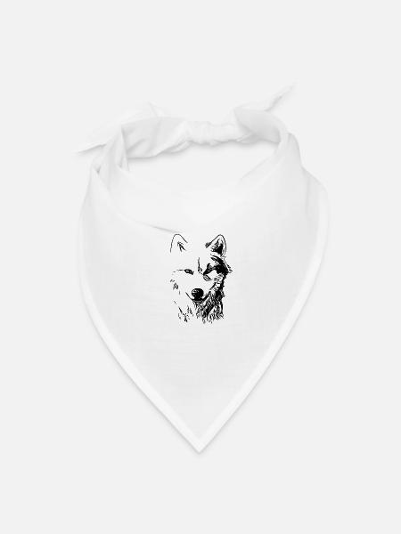 Vintage Dog Portrait For Dog Owners - Bandana - white - Front