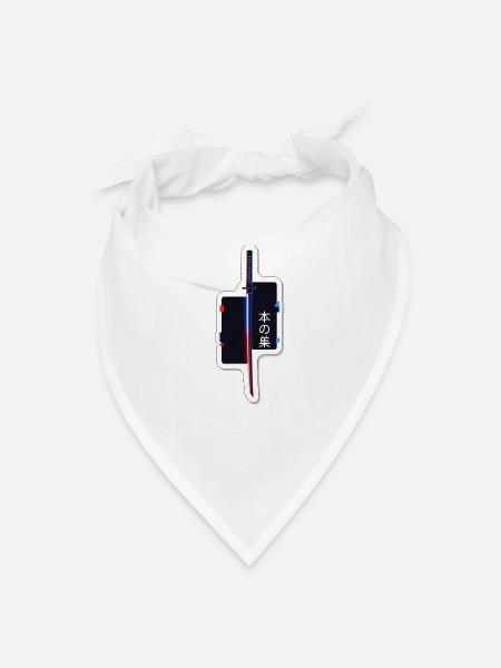 Glitch Katana Cyberpunk Streetwear - Bandana - white - Front