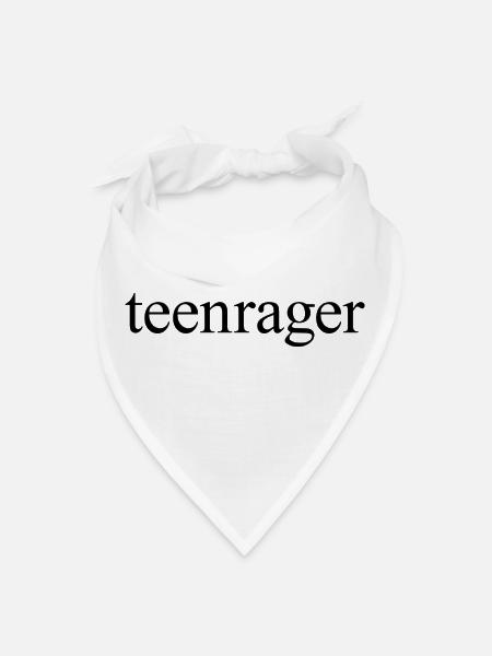 teenrager teenager rage - Bandana - white - Front