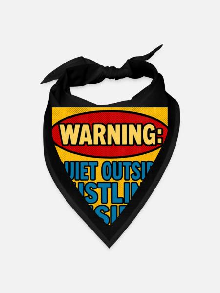 Quiet Outside Bustling Inside Pop - Bandana - black
