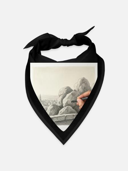 Rocky Ridge Cityscape Sketch - Bandana - black