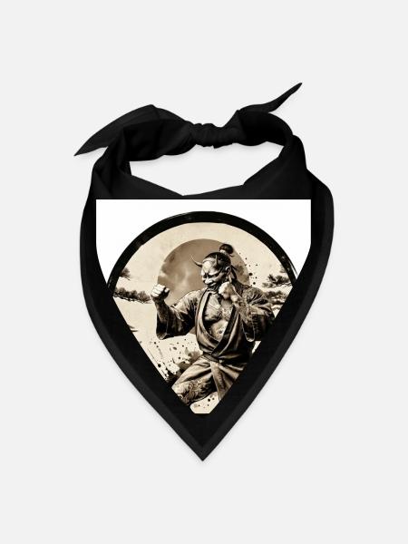 Samurai Ink Circle Warrior - Bandana - black