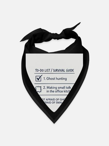 Halloween Small Talk Scarier Than Ghosts Introvert - Bandana - black - Front