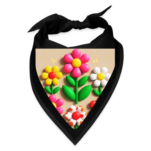 3D Flowers and Butterflies in Amber, Floral Design - Bandana