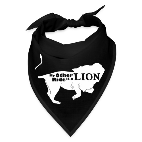 My Other Ride Is a Lion Silhouette White - Bandana