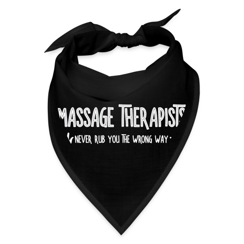 Massage Therapists Hands White Text - Bandana