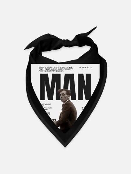 MAN Bold Typographic Gentleman - Bandana - black - Front