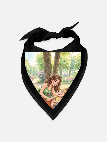 Mother and Daughter in Hammo - Bandana - black - Front