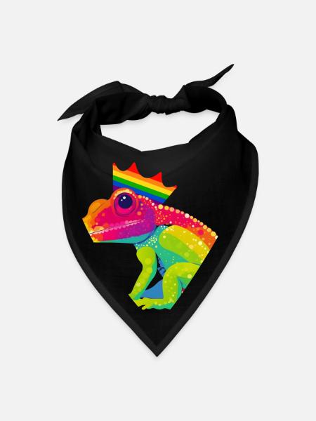 Gay Pride Gecko - Bandana - black
