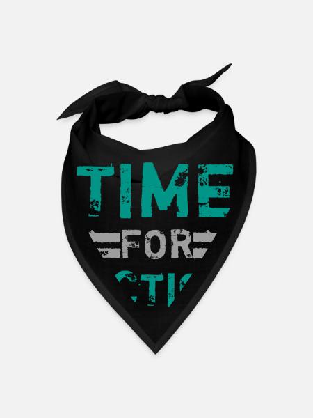 Time for Action - Bandana - black - Front