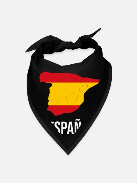 España Soccer Map National Team Fan Football - Bandana - black - Front