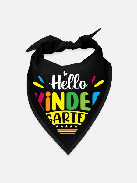 Hello Kinder Garten - Bandana - black - Front