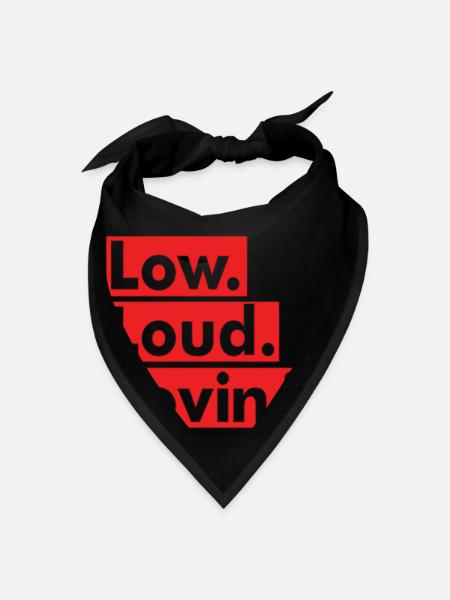LOW LOUD LOVIN IT - Bandana - black - Front