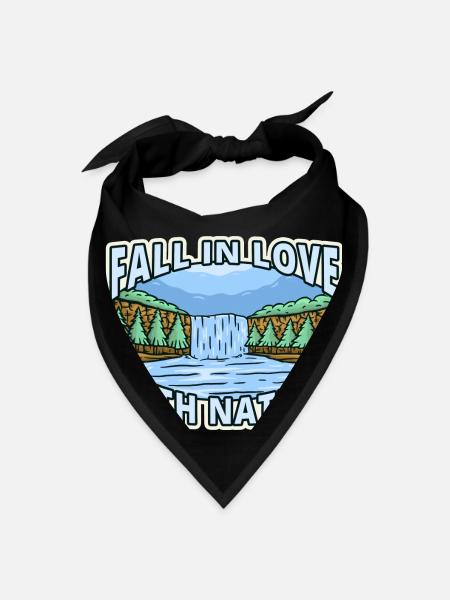 Nature Fall In Love With Nature - Bandana - black - Front