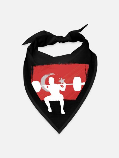 Turkish Squats Powerlifting - Bandana - black - Front