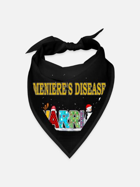 CHRISTMAS WARRIOR meniere's disease awareness - Bandana - black