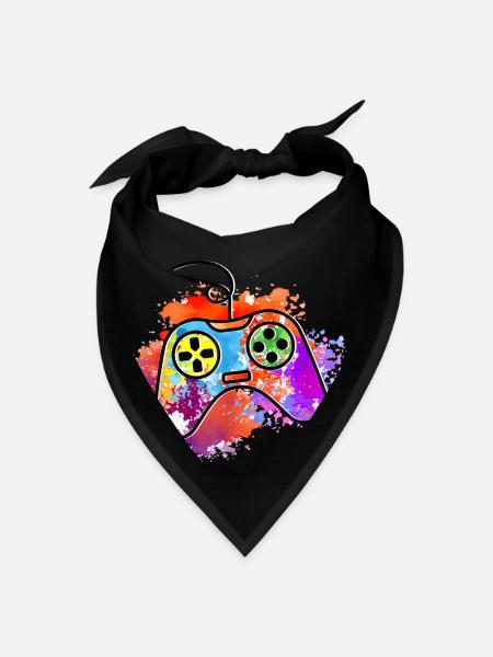 Video Game Controller Gamer - Bandana - black - Front
