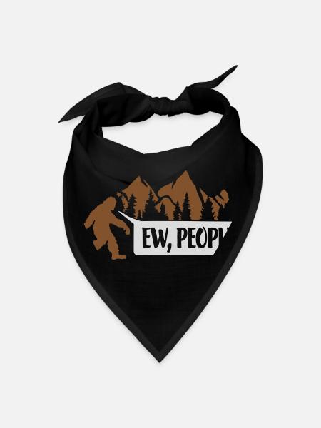 Yeti quote ew people - Bandana - black - Front