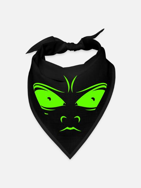 Alien Face - Bandana - black - Front