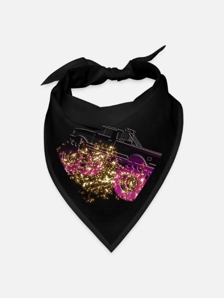 Truck with mud - Bandana - black - Front