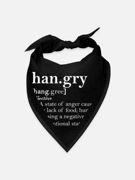 Hangry Definition Hunger Funny - Bandana - black - Front