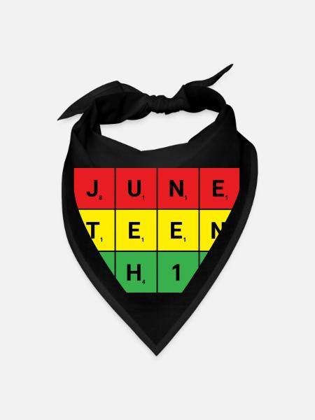 Juneteenth Scrabble - Bandana - black