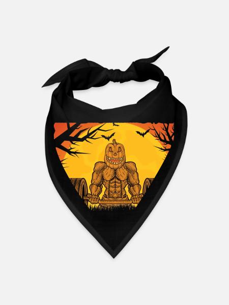 Funny Gym Halloween Bodybuilding Fitness - Bandana - black