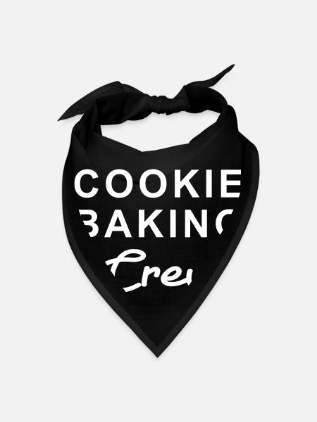 cookie baking crew humor - Bandana - black