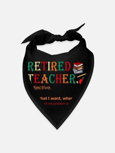 Retired Teacher Definition - Bandana - black