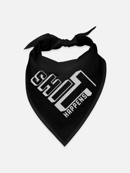Shit happens fate motto - Bandana - black - Front