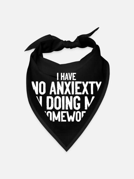 Homework Humor Quote For A Sarcastic Student - Bandana - black - Front