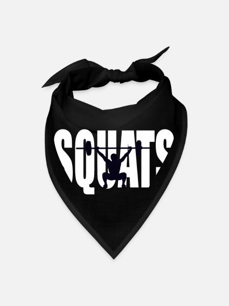 Squats gym logo - Bandana - black - Front