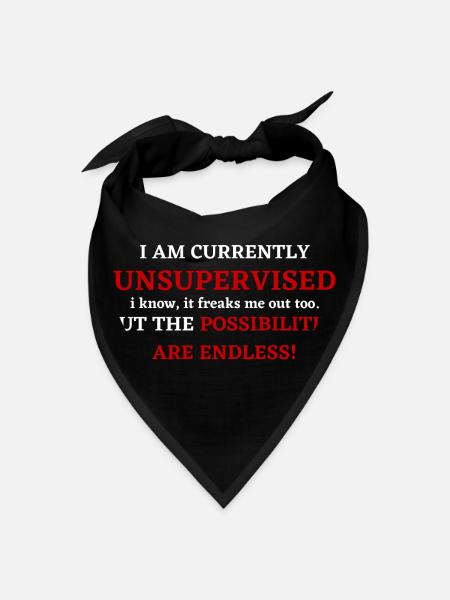 I Am Currently Unsupervised - Bandana - black - Front