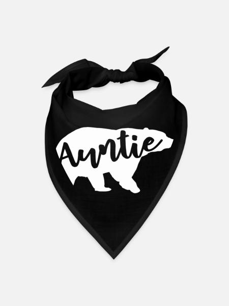 Aneisha Aunt Life Auntie Bear Camping Camper Campf - Bandana - black - Front