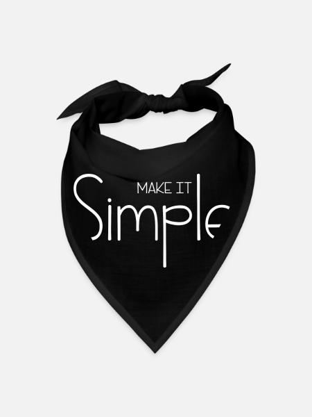 Make It Simple - Bandana - black - Front