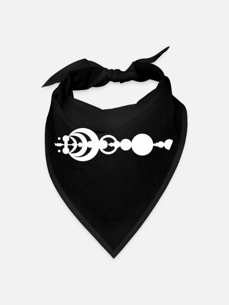 Crop Circle - Bandana - black - Front