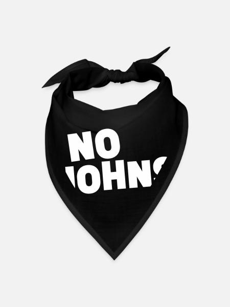 No Johns White Version - Bandana - black - Front