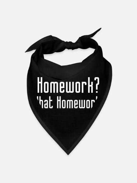 Homework Humor A Funny Assignment Sarcasm For A - Bandana - black - Front