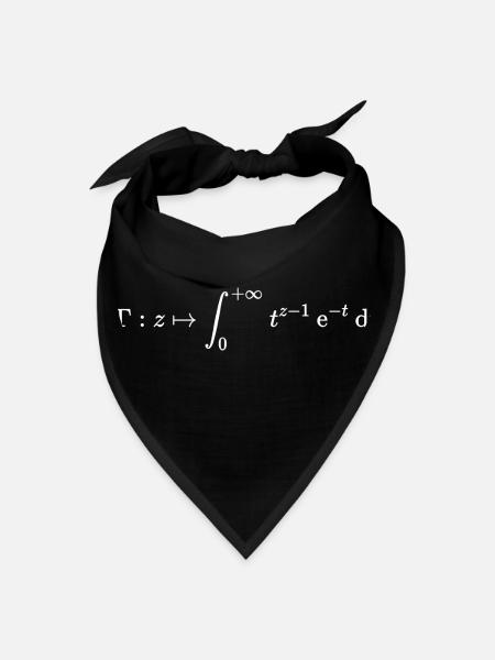 Euler Gamma Function Calculus And Math - Bandana - black - Front