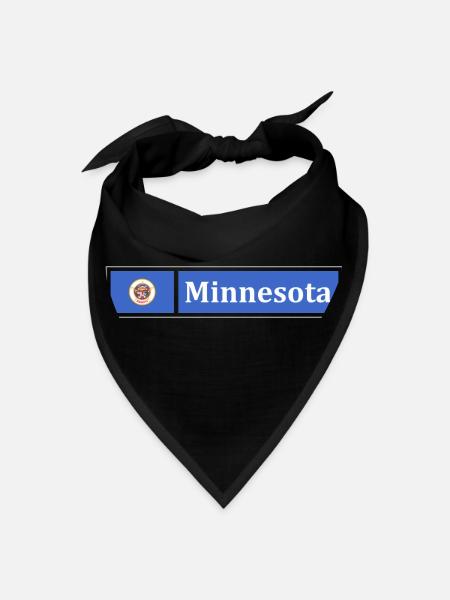 Minnesota Flag - Bandana - black