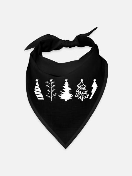 Christmas Trees Shirt - Pine Trees - Nature Lover - Bandana - black - Front