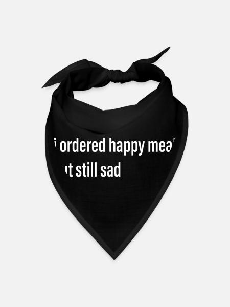 Happy Meal Meme - Bandana - black - Front