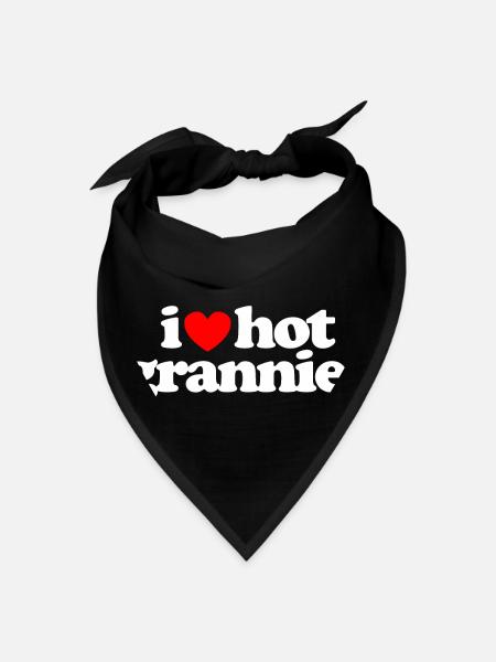 i love hot grannies - Bandana - black - Front
