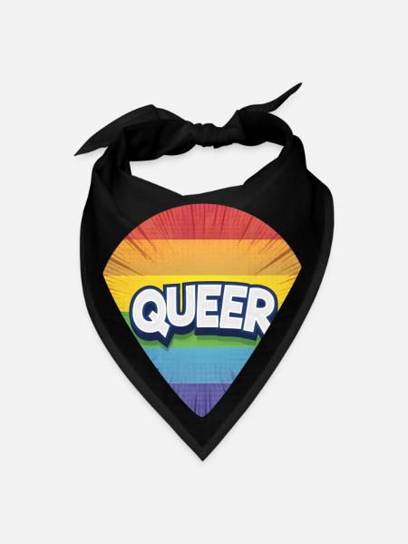 LGBTQ Queer - Bandana - black - Front