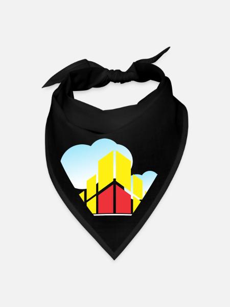 Building In The Clouds - Bandana - black - Front