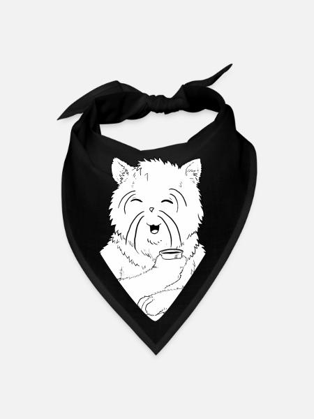 Keep Calm and Have a Drink (Funny Cat Design) - Bandana - black - Front